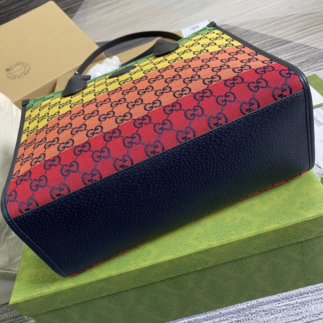 Gucci GG Small Tote Bag Multicolour Shoulder Bag 659983 